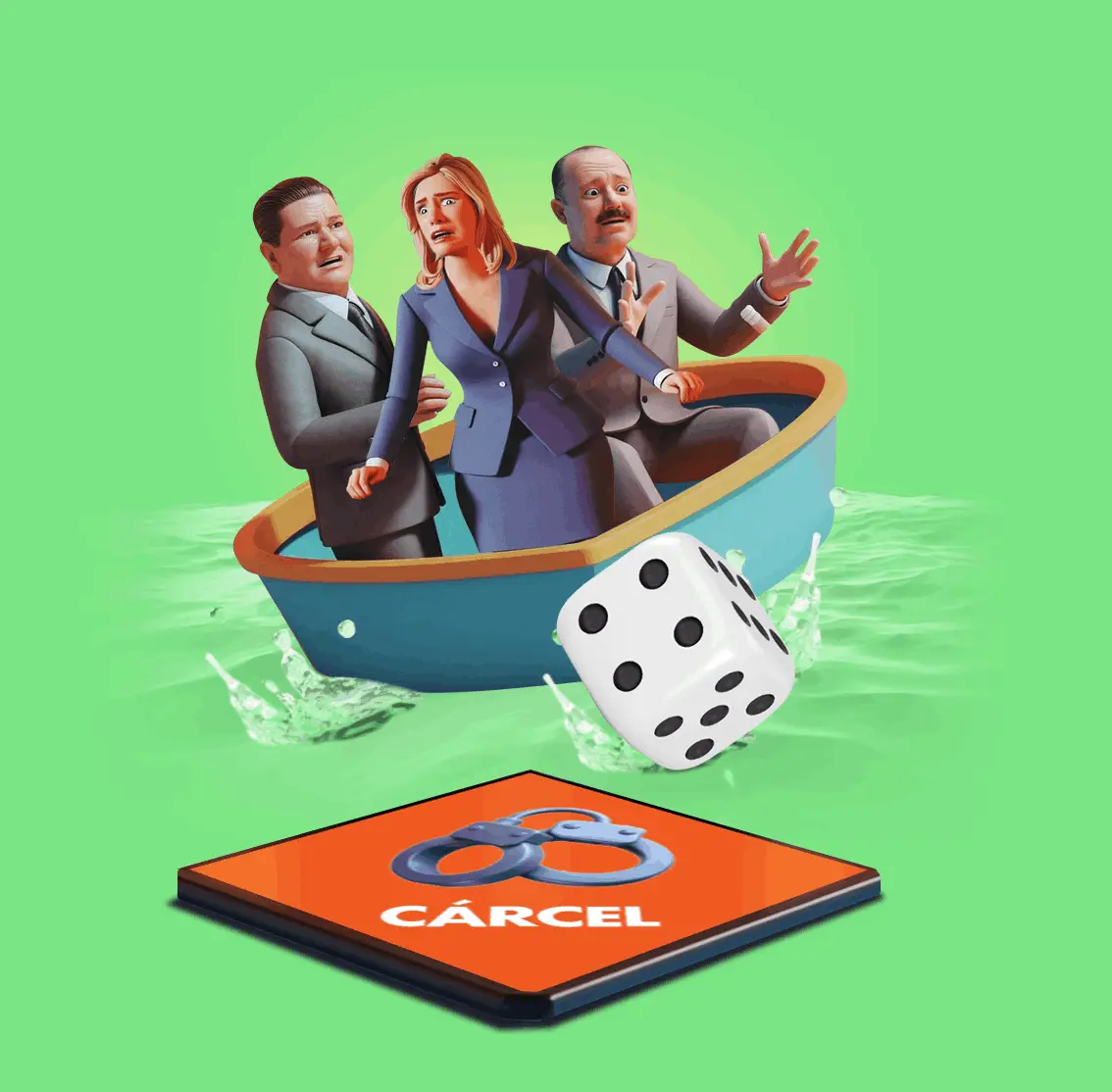 Jauregui, Maru Campos y Duarte en el mismo barco